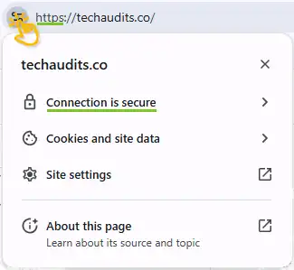 HTTPS Secure protocol confirmation in a browser